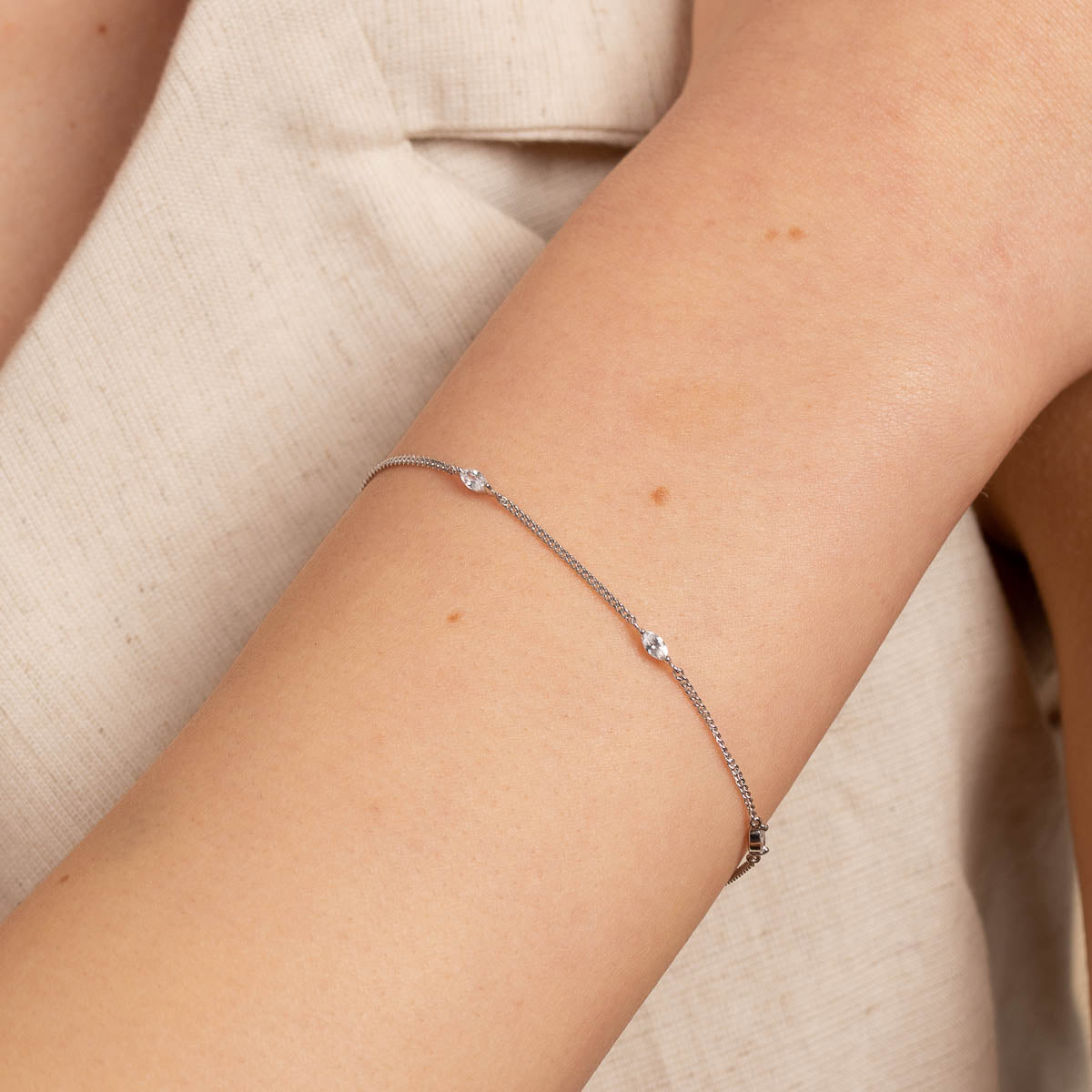 Bold Zodiacs & Zodiac Gift Sets - Navette Crystal Gift Set in Silver - Stacking Sets - Astrid & Miyu