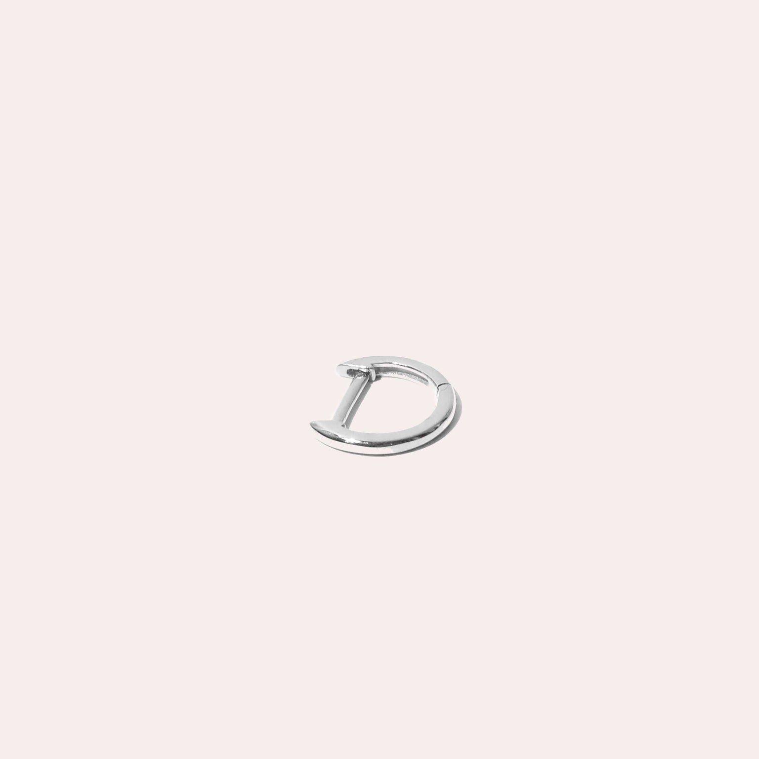 Earrings - Simple Piercing Hoop in Solid White Gold - Piercing Hoop - Astrid & Miyu