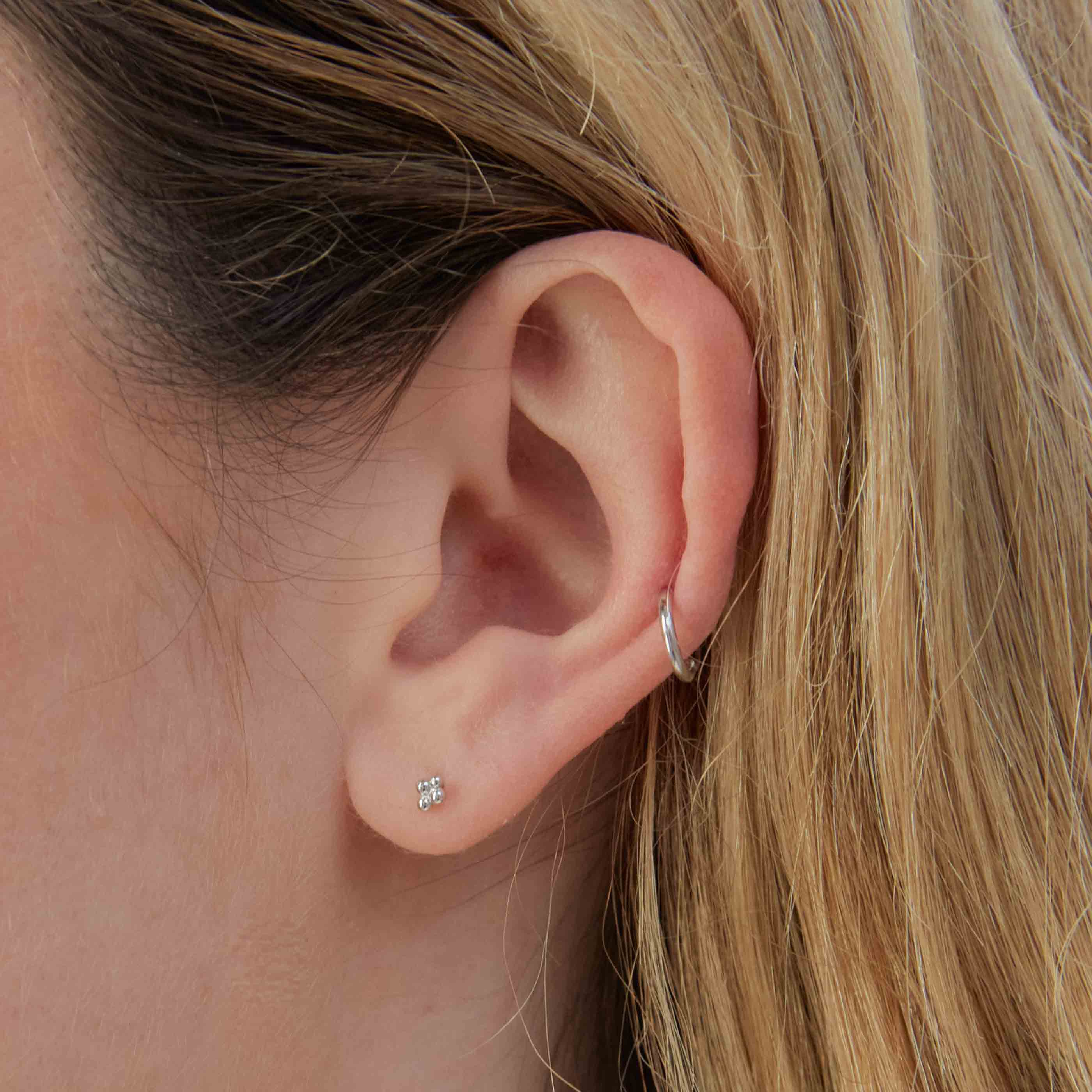 Daith Piercing Jewellery - Solid White Gold Simple Piercing Hoop - Piercing Hoop - Astrid & Miyu