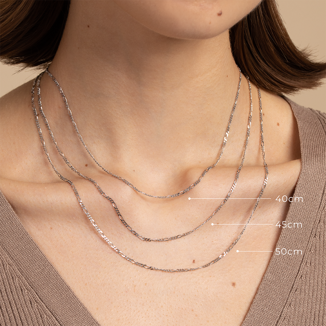 Charm Compatible Necklaces & Bracelets - Soho Chain Necklace in Solid White Gold - - Astrid & Miyu