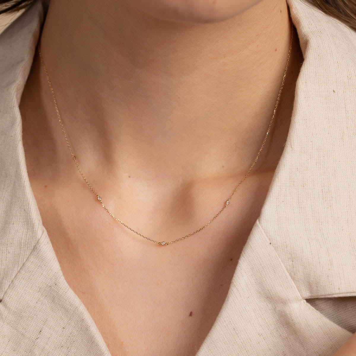 April White Topaz - Topaz Shimmer Gift Set in Solid Gold - Stacking Sets - Astrid & Miyu