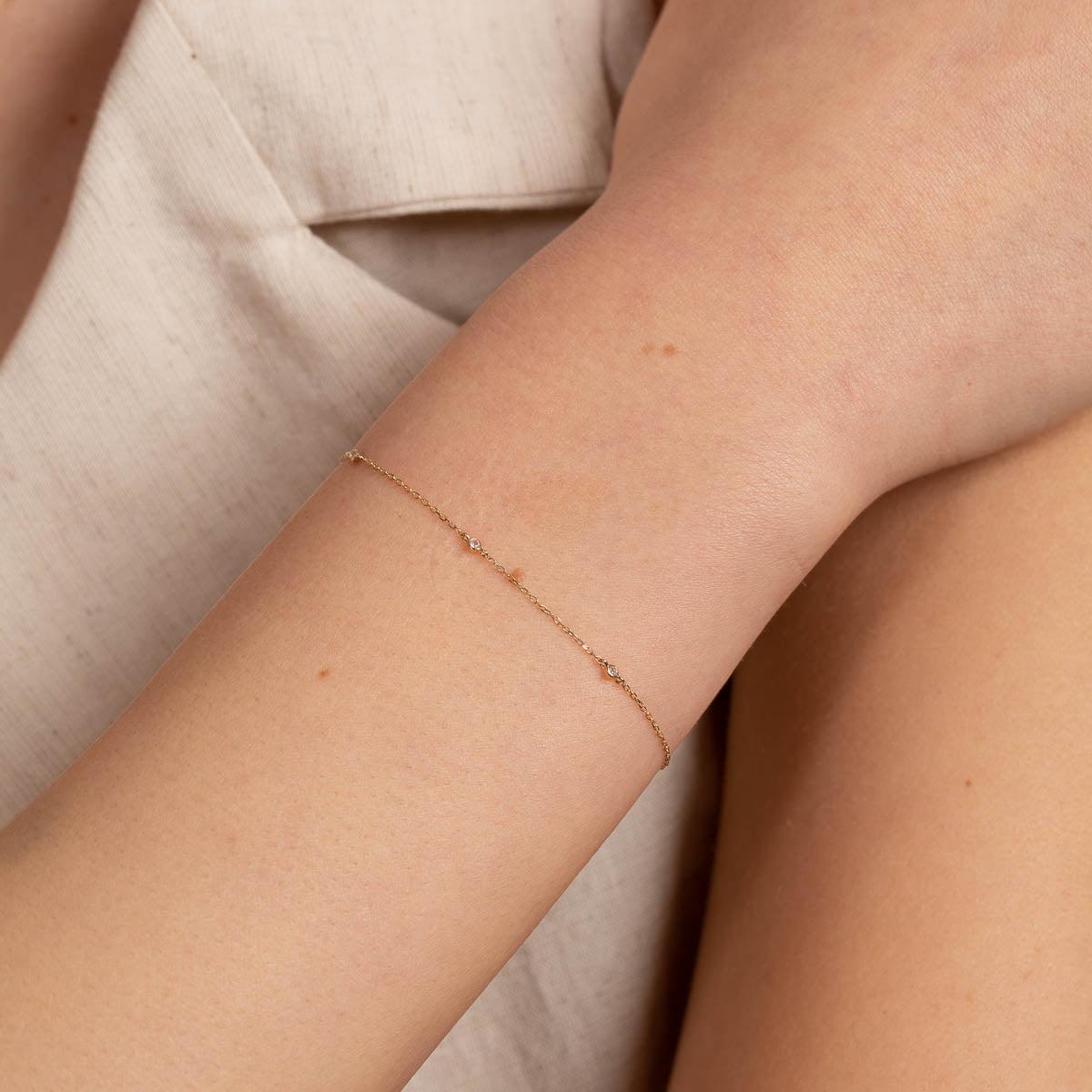 April White Topaz - Topaz Shimmer Gift Set in Solid Gold - Stacking Sets - Astrid & Miyu