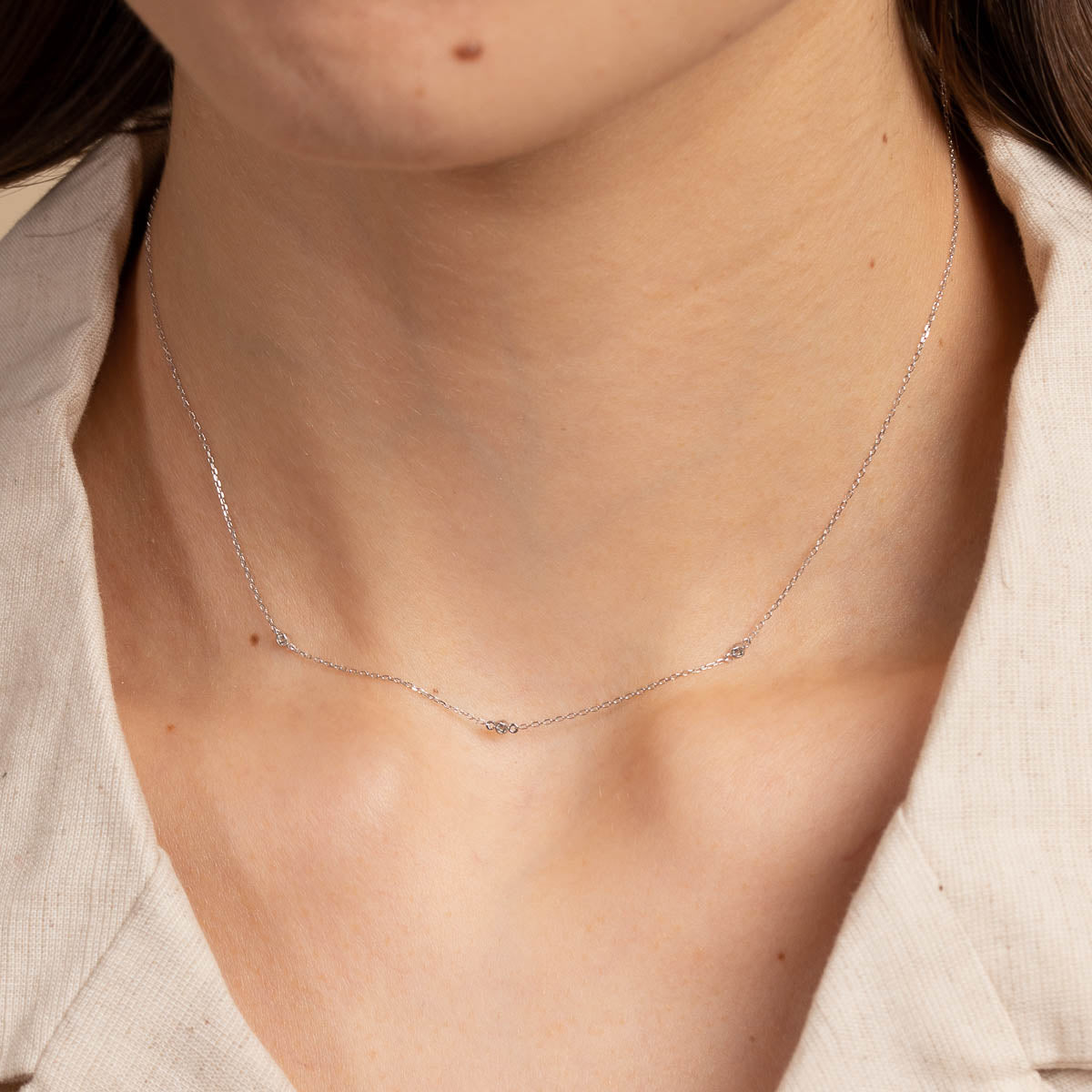 April White Topaz - Topaz Shimmer Gift Set in Solid White Gold - Stacking Sets - Astrid & Miyu