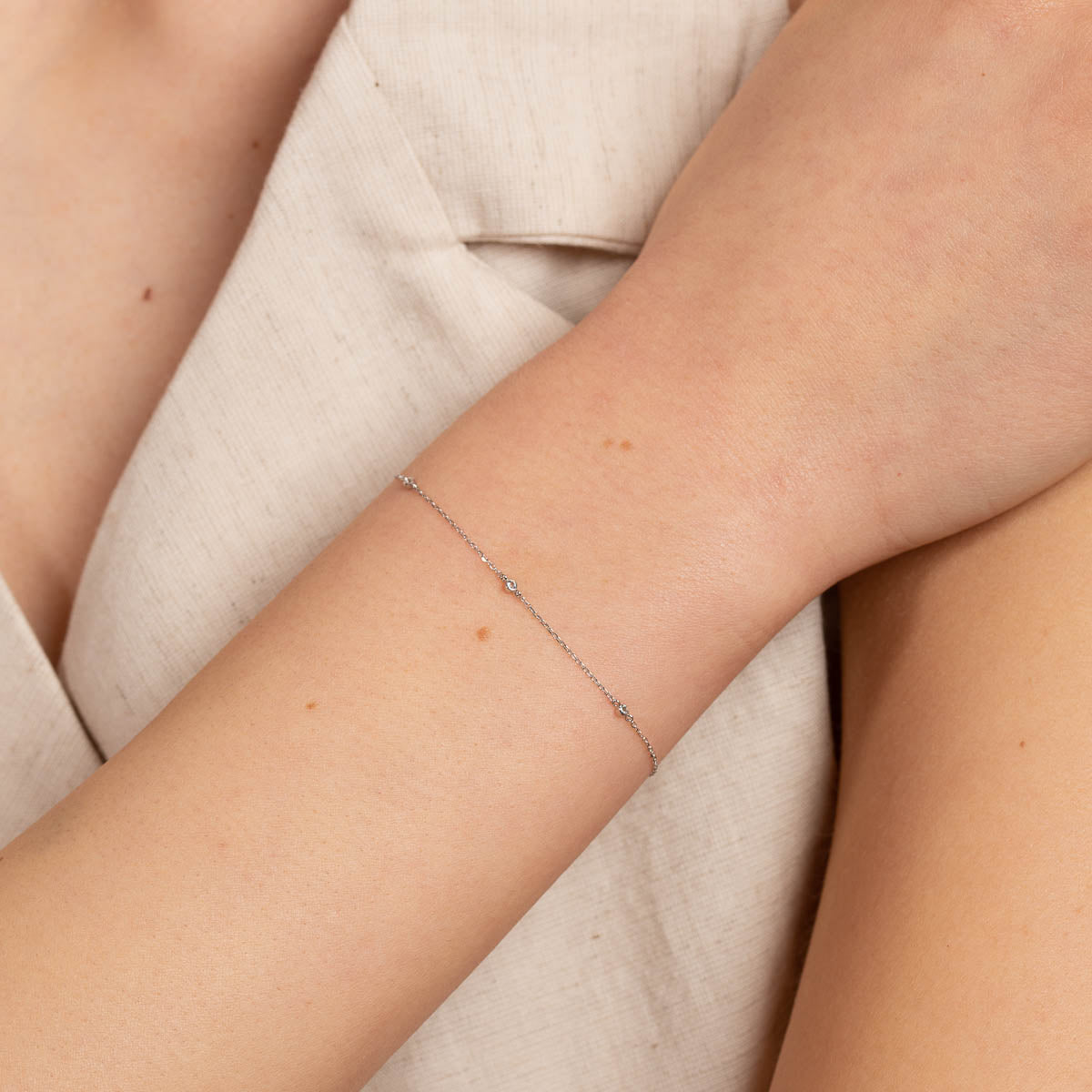 April White Topaz - Topaz Shimmer Gift Set in Solid White Gold - Stacking Sets - Astrid & Miyu