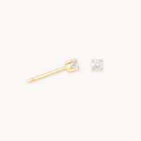 Topaz Stud Earrings in Solid Gold cut out