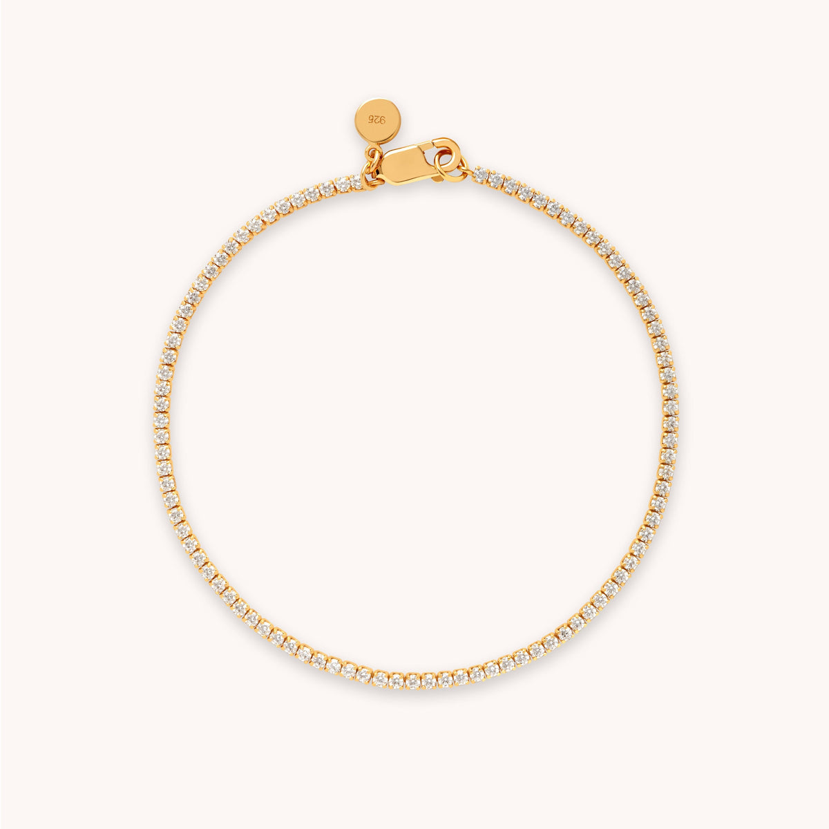 Tennis Chain Bracelet in Gold