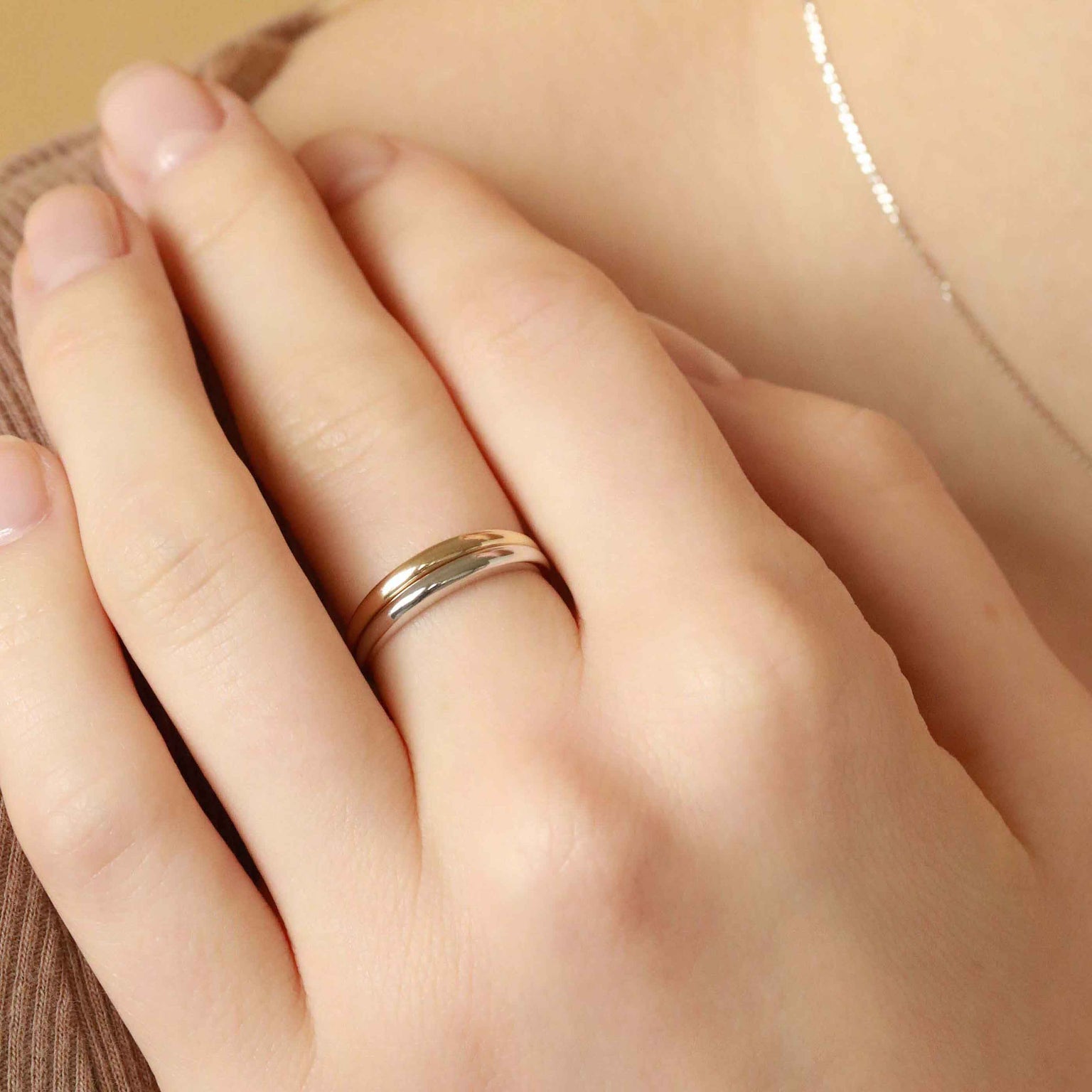 Band Rings - Dome Ring in Solid Gold - Band Ring - Astrid & Miyu