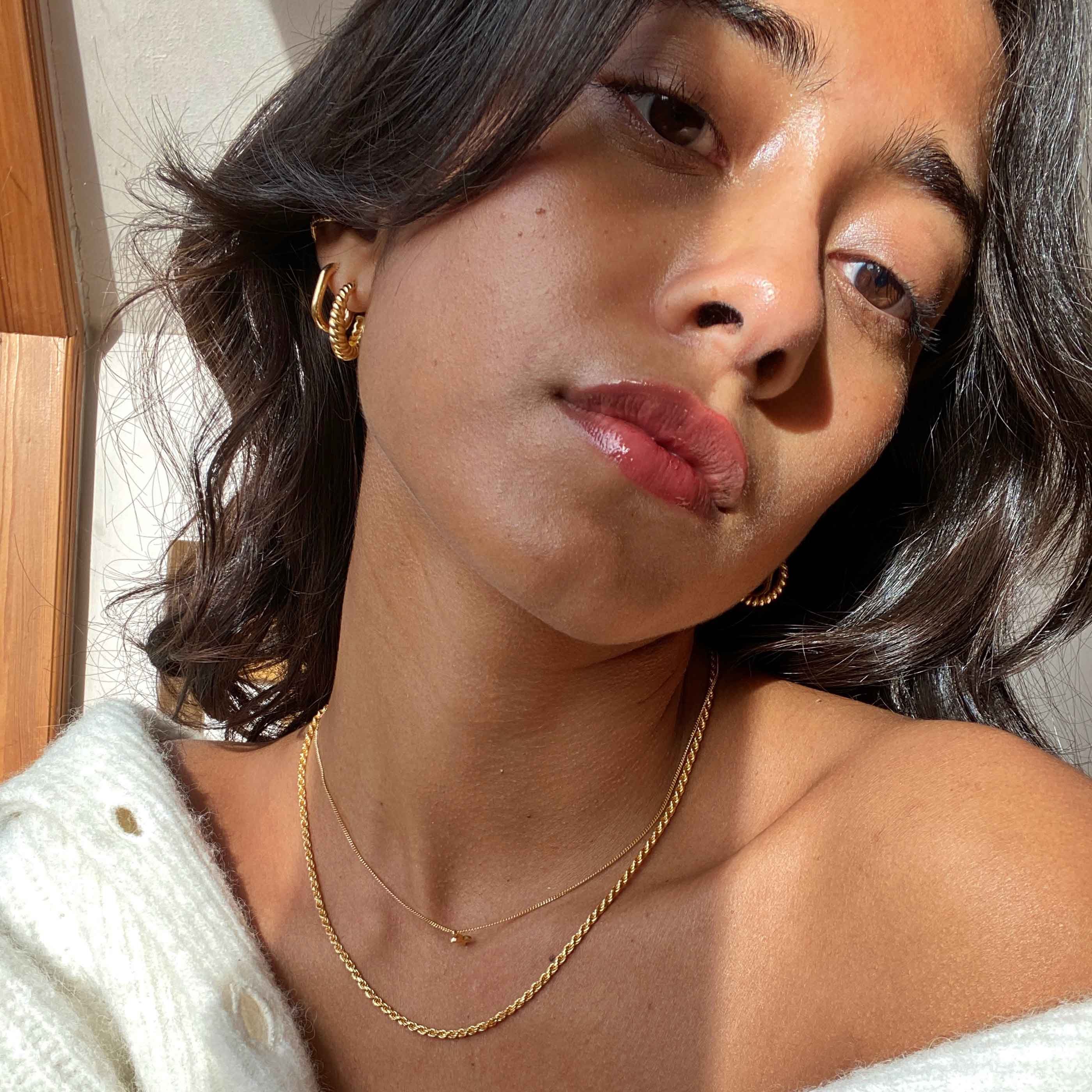 18k Gold Plated Jewellery - Rope Chain Necklace in Gold - Individual Chain - Astrid & Miyu