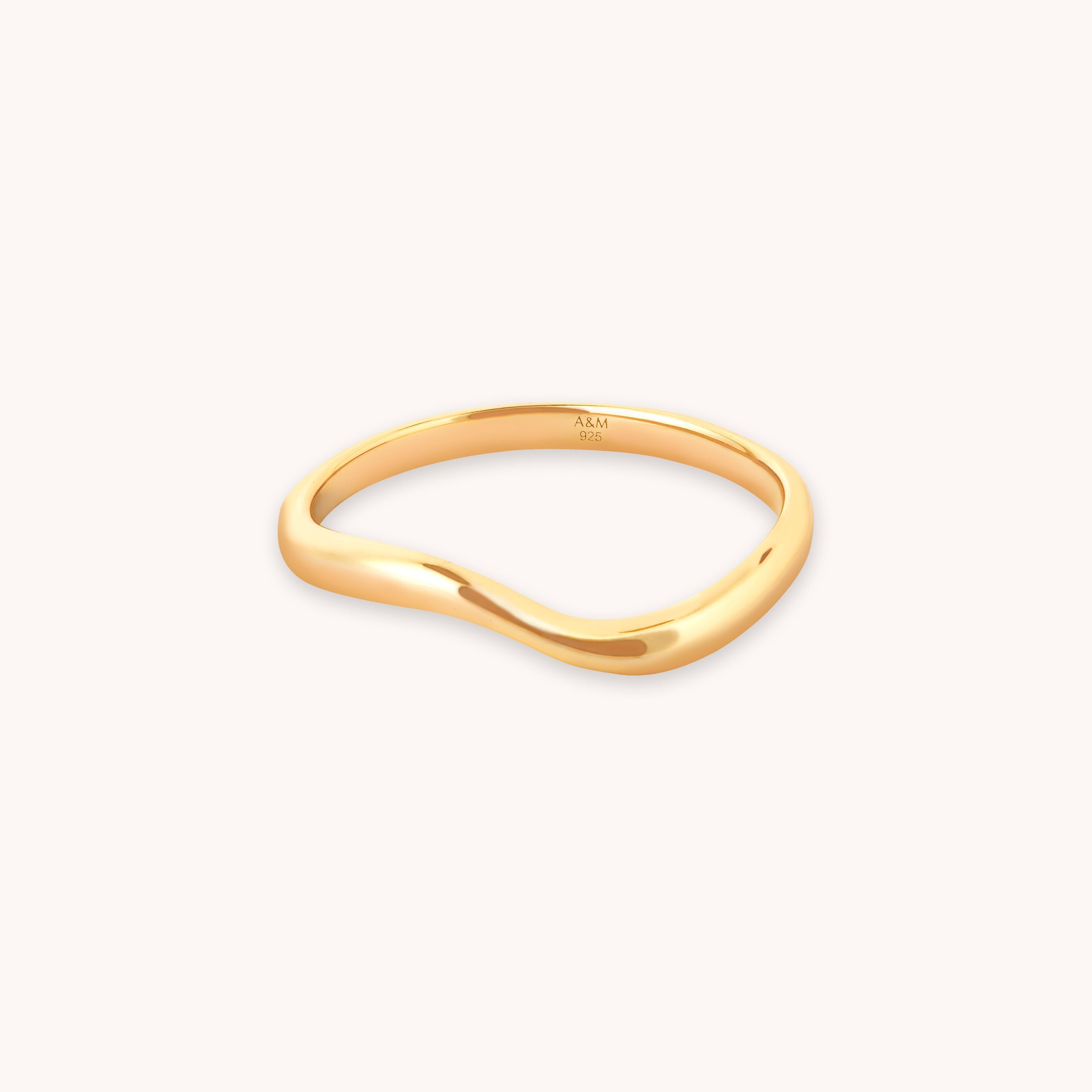 Wave Gold Ring  Astrid & Miyu Rings