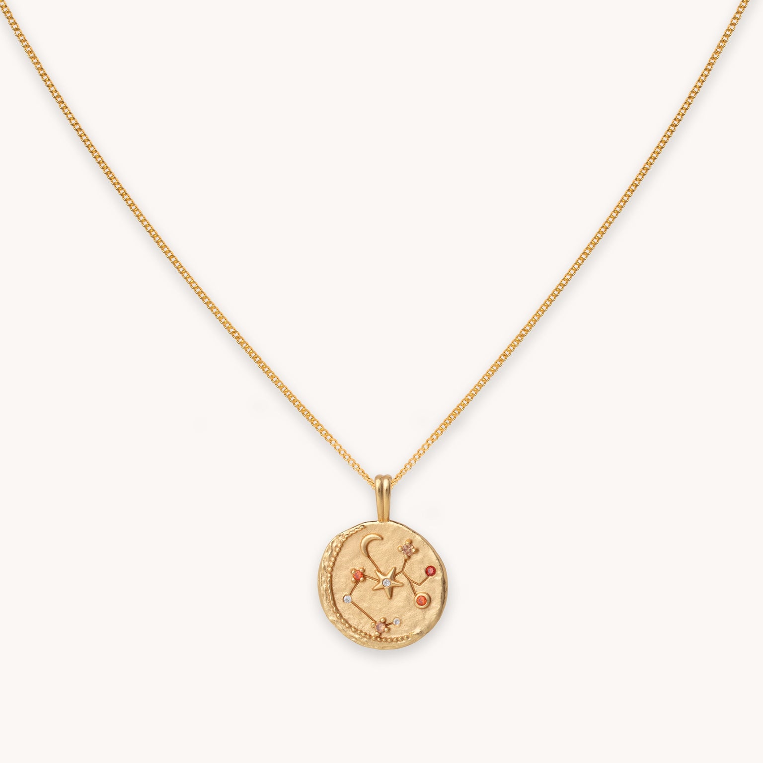 Sagittarius Zodiac Pendant Necklace in Gold