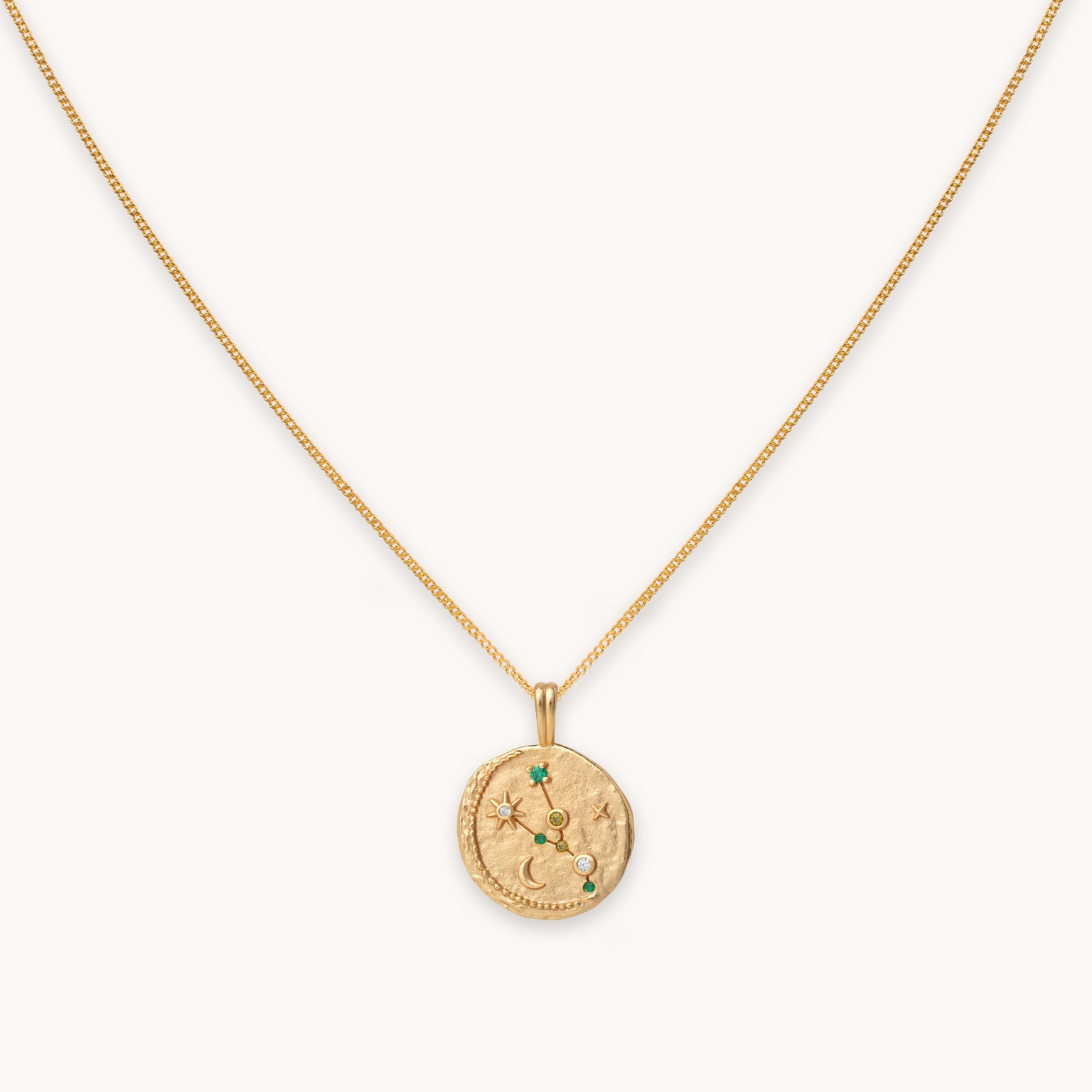 Taurus Zodiac Pendant Necklace in Gold