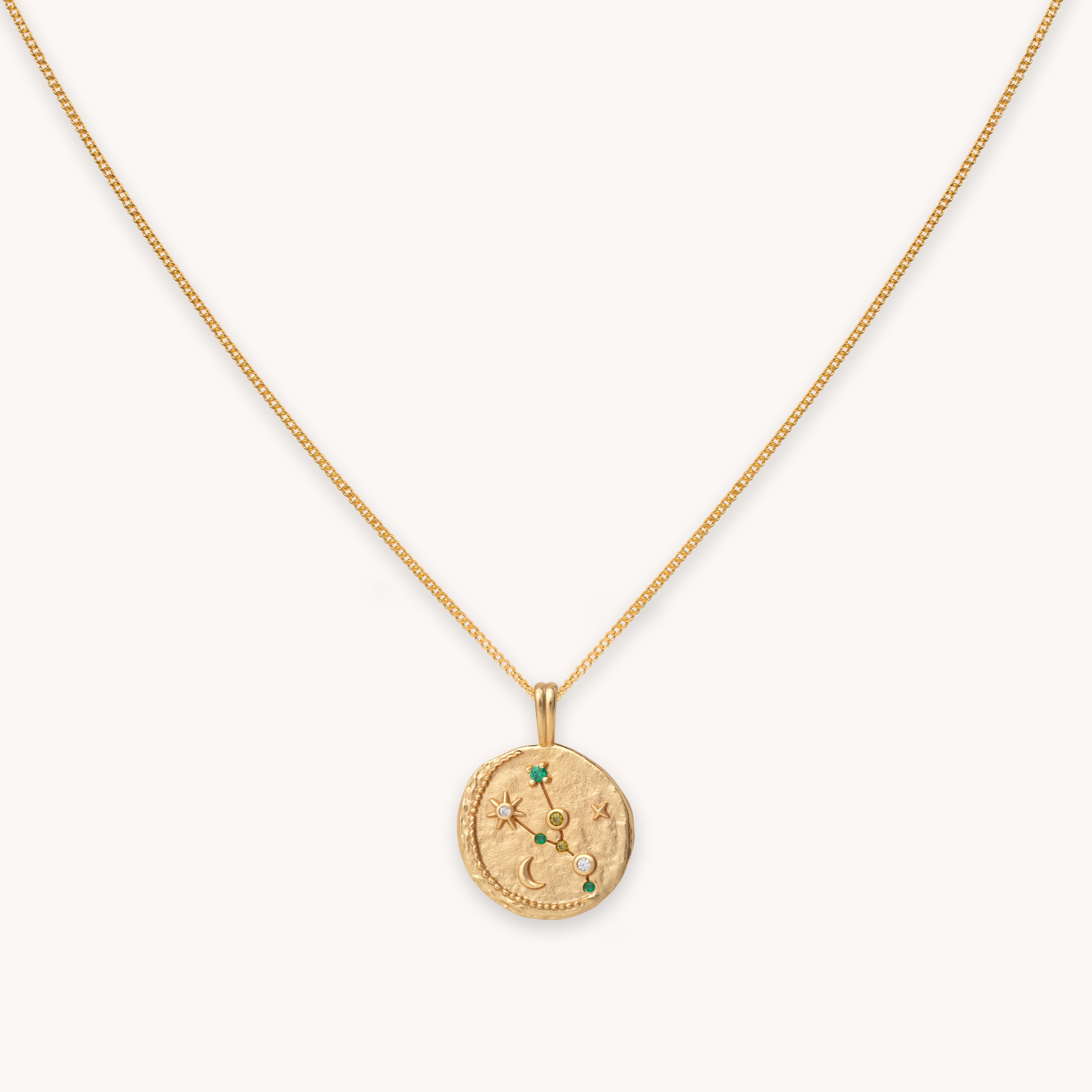 Taurus Zodiac Pendant Necklace in Gold