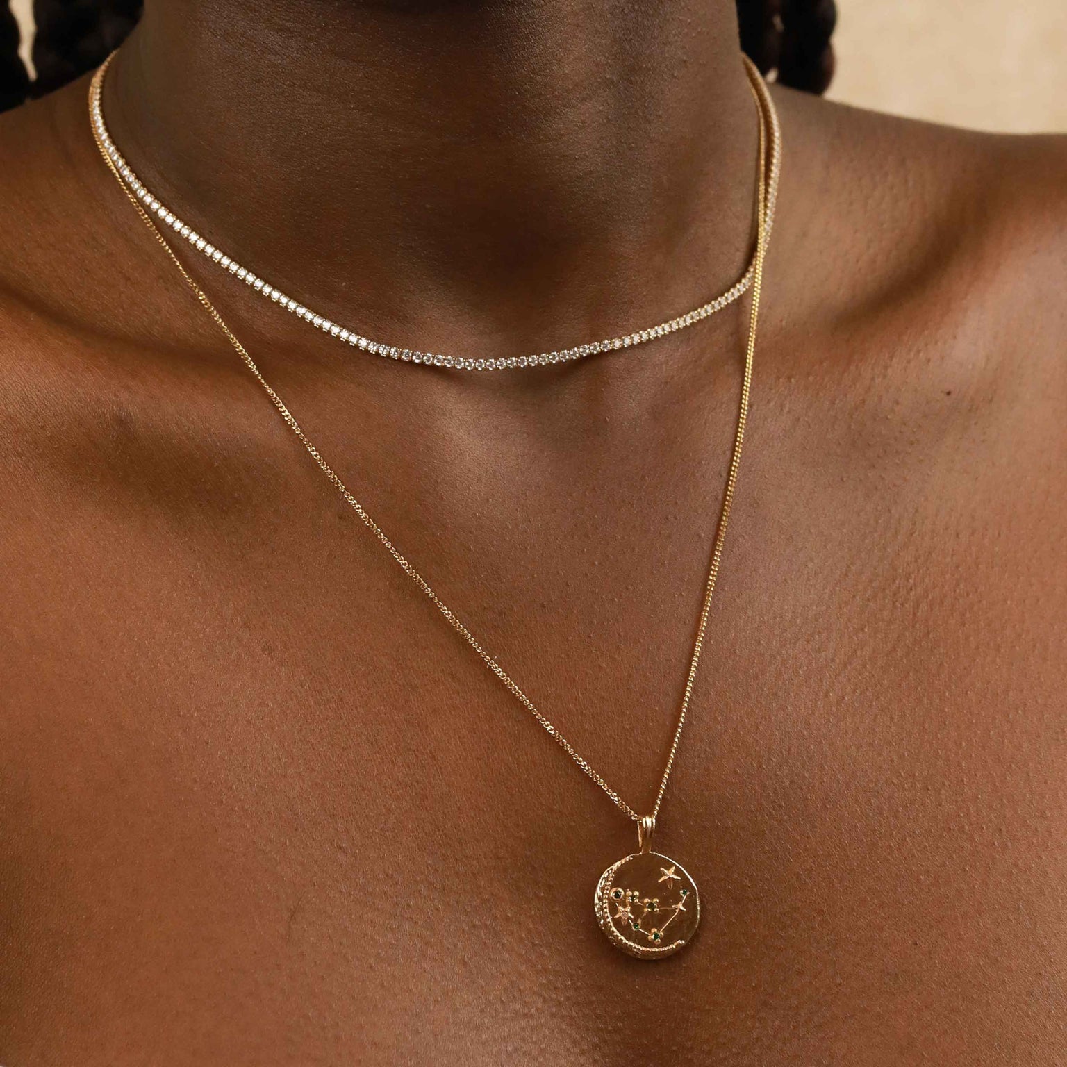 18k Gold Plated Jewellery - Capricorn Zodiac Pendant Necklace in Gold - Zodiac - Astrid & Miyu
