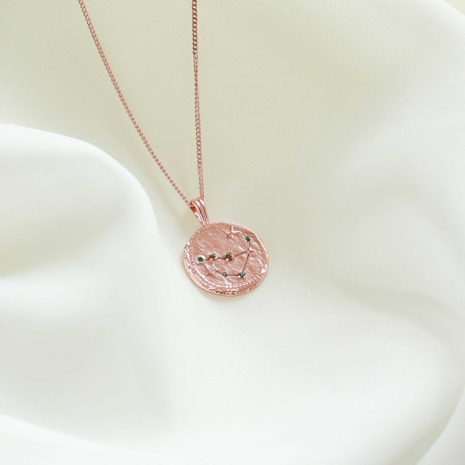 18k Rose Gold Plated Jewellery - Capricorn Zodiac Pendant Necklace in Rose Gold - Zodiac Pendant - Astrid & Miyu