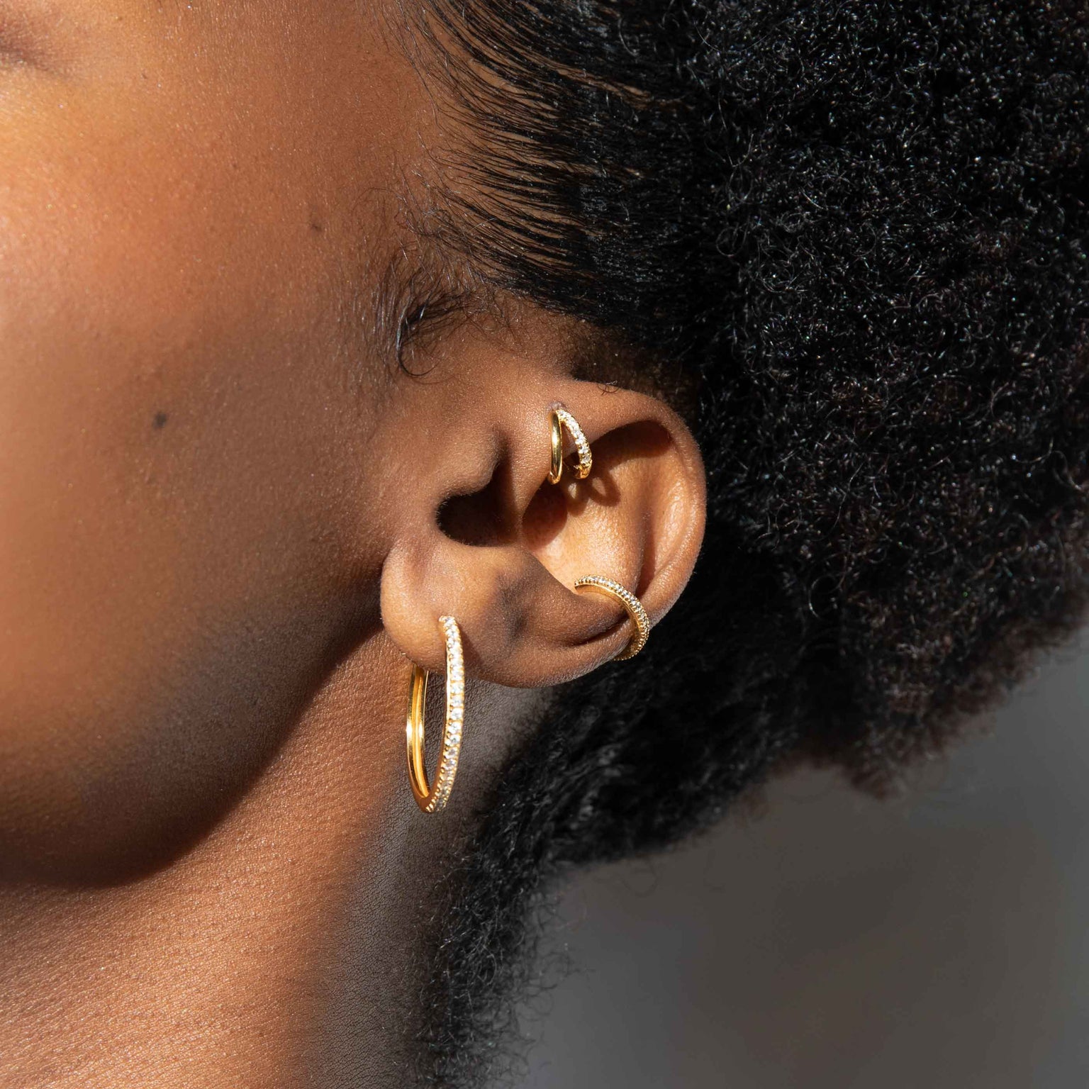 illusion crustal clicker worn in forward helix piercing