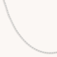 Rope Chain Necklace in Silver