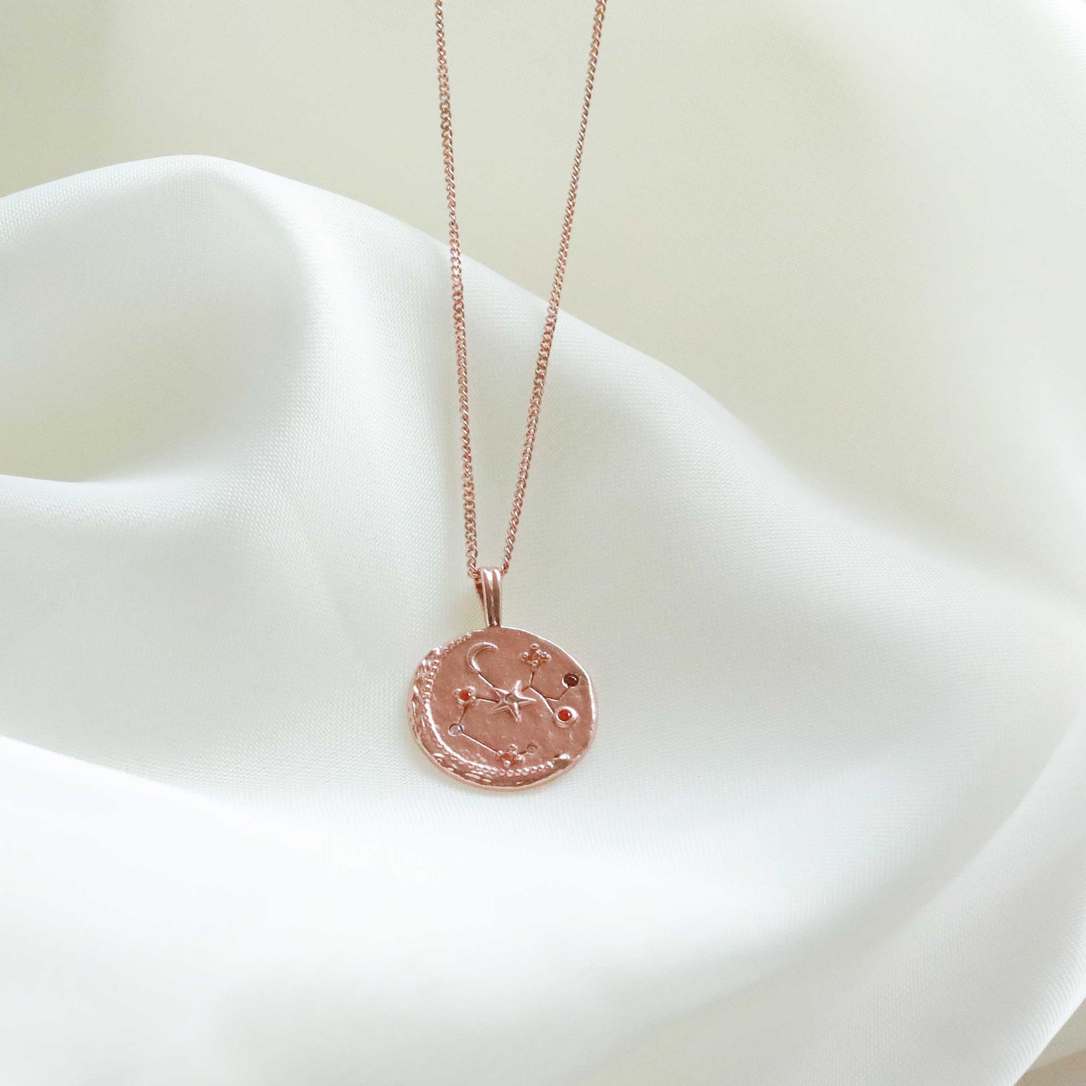 18k Rose Gold Plated Jewellery - Sagittarius Zodiac Pendant Necklace in Rose Gold - Zodiac Pendant - Astrid & Miyu