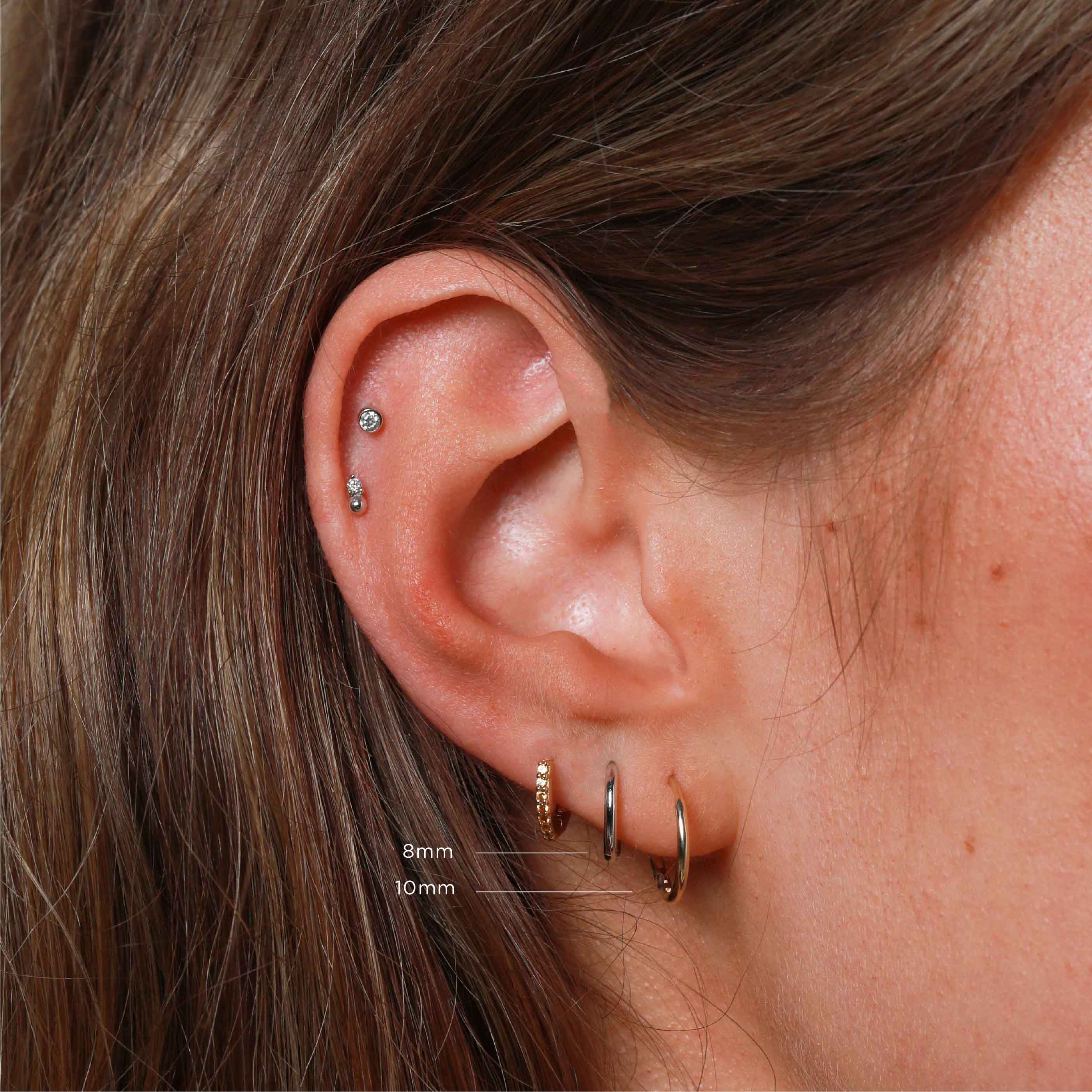 Gold Hoops - Simple Hoops in Solid Gold - Hoop Earrings - Astrid & Miyu