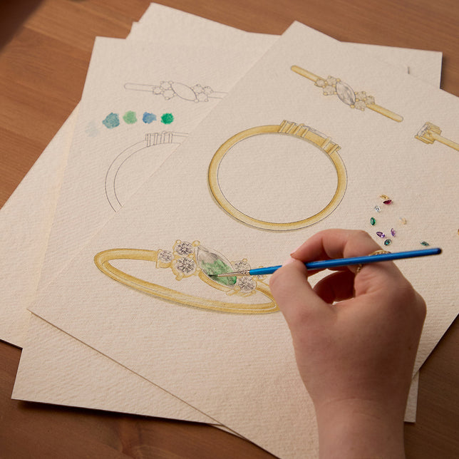From Sketch to Stack: The Birthstone Milestone Ring