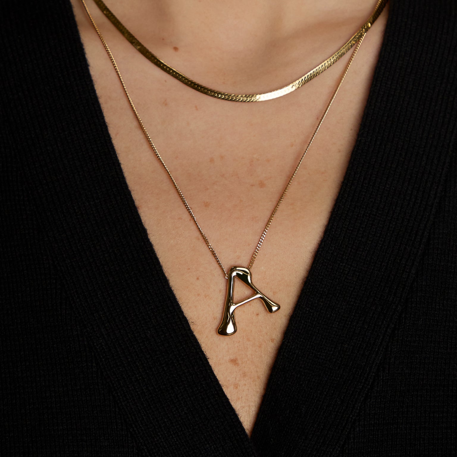 Initial Pendant Necklaces-Astrid &amp; Miyu
