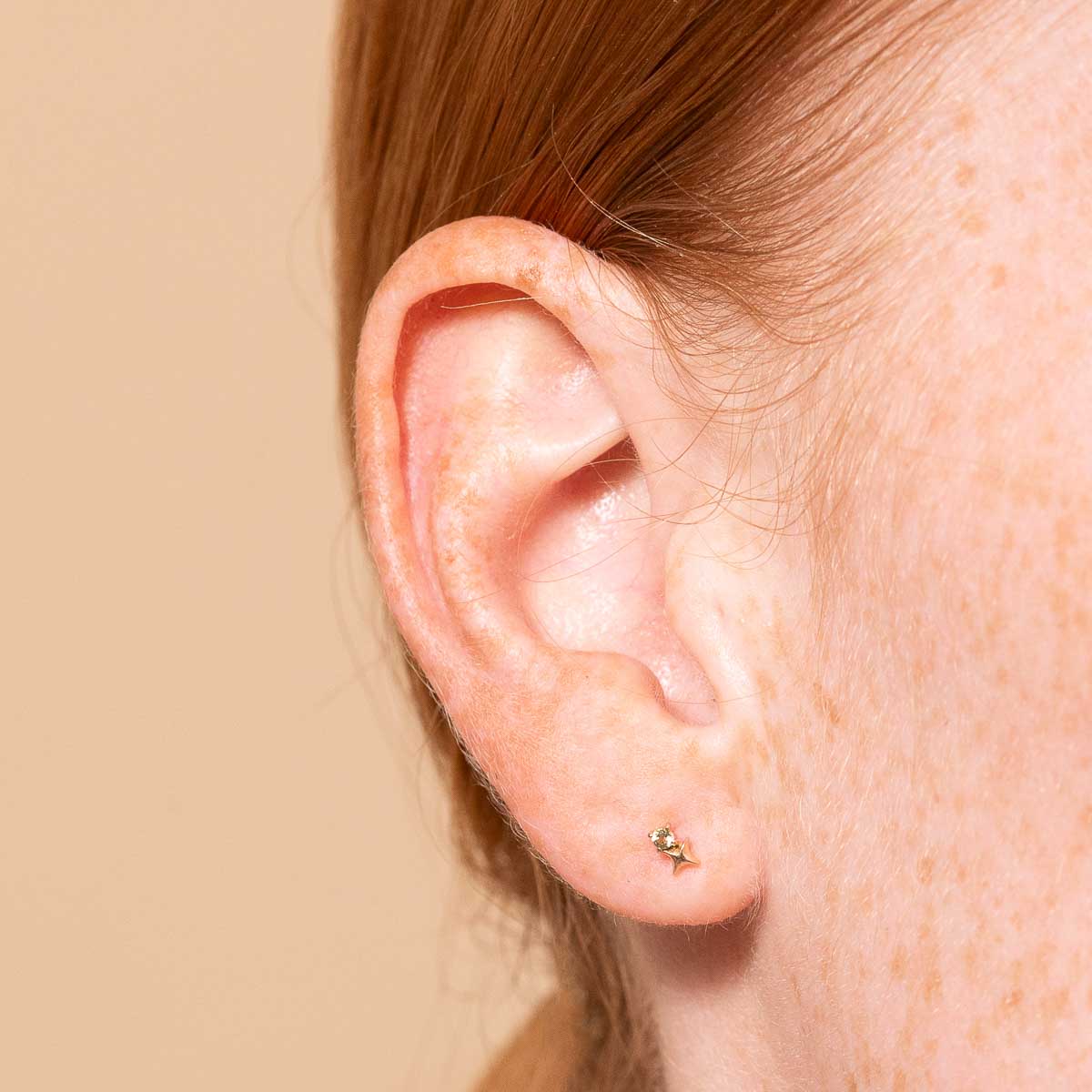 November Birthstone Earrings in Solid Gold