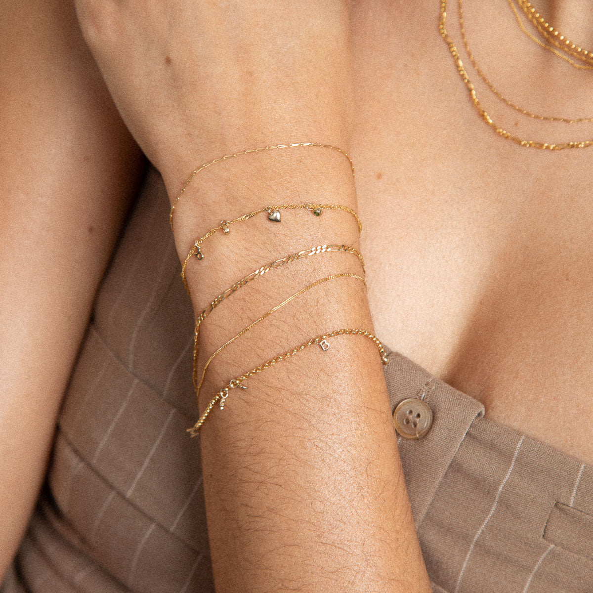Bracelets - Miyu Chain Bracelet in Solid Gold - - Astrid &amp; Miyu