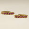 July Birthstone Huggies in Gold with Ruby CZ-Astrid &amp; Miyu