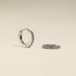 October Birthstone Huggies in Silver with Pink Tourmaline CZ-Astrid &amp; Miyu