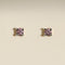 October Birthstone Stud Earrings in Silver with Pink Tourmaline CZ