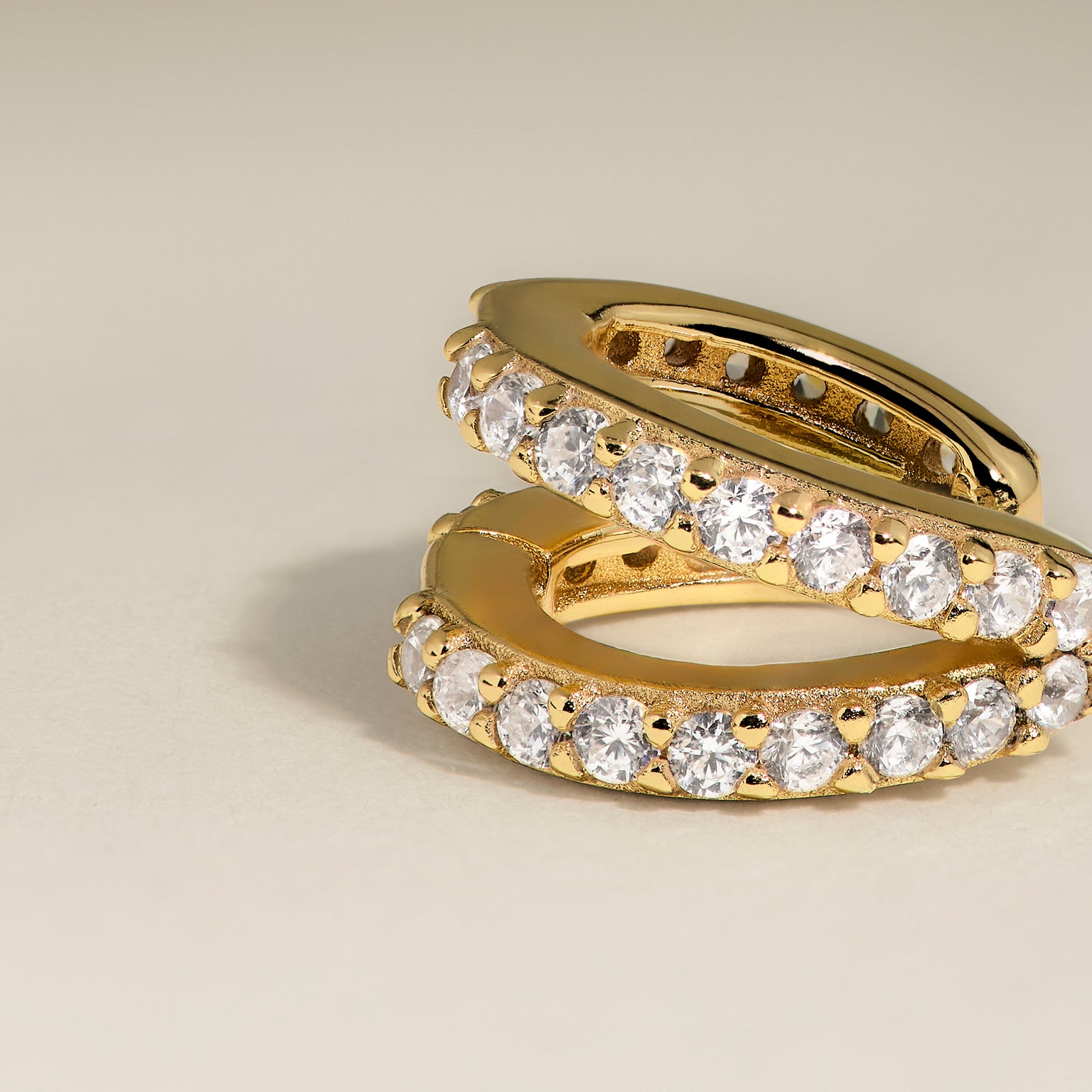 Illusion Crystal Huggies in Gold-Astrid &amp; Miyu