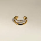 Illusion Crystal Ear Cuff in Gold