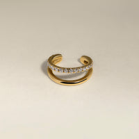 Illusion Crystal Ear Cuff in Gold-Astrid &amp; Miyu