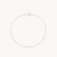 April White Topaz - Topaz Charm Bracelet in Solid White Gold - Bracelet - Astrid & Miyu