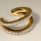 Illusion Double Crystal Ear Cuff in Gold-Astrid &amp; Miyu