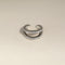 Illusion Double Crystal Ear Cuff in Silver-Astrid &amp; Miyu