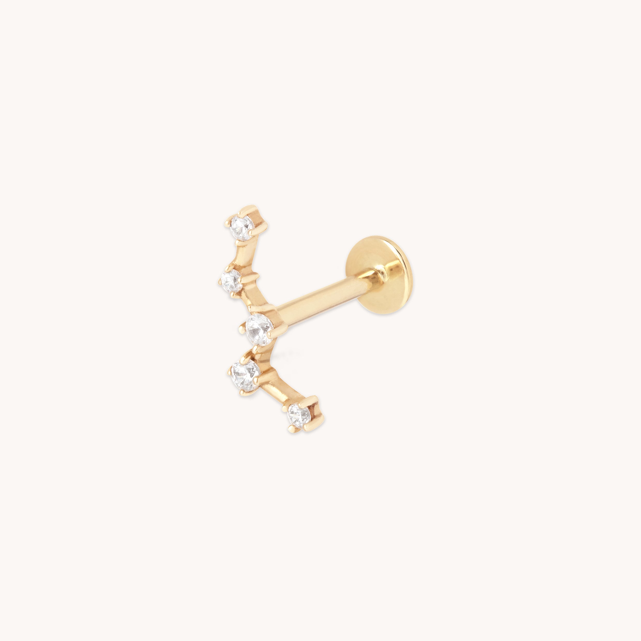 Constellation Piercing Stud in Solid Gold-Astrid &amp; Miyu