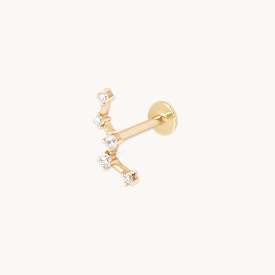 Constellation Piercing Stud in Solid Gold-Astrid &amp; Miyu