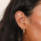 Curved Crystal Piercing Stud in Solid Gold-Astrid &amp; Miyu