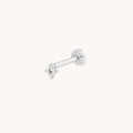 Cosmic Star Crystal Piercing Stud in Solid White Gold-Astrid &amp; Miyu