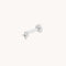 Cosmic Star Crystal Piercing Stud in Solid White Gold-Astrid &amp; Miyu