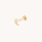Moon Piercing Stud in Solid Gold-Astrid &amp; Miyu