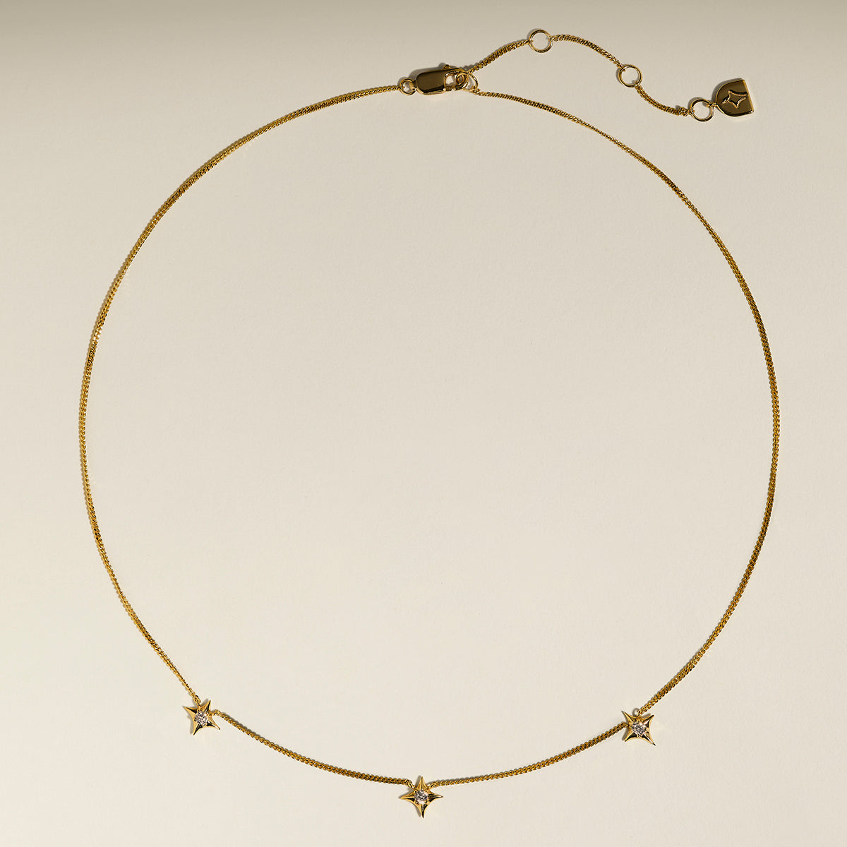 Cosmic Star Charm Necklace in Gold-Astrid &amp; Miyu