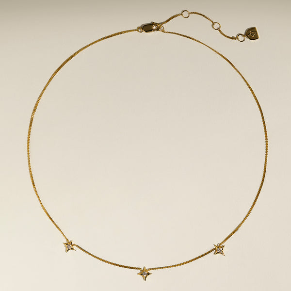 Cosmic Star Charm Necklace in Gold-Astrid &amp; Miyu