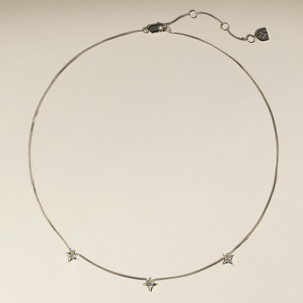 Cosmic Star Charm Necklace in Silver-Astrid &amp; Miyu
