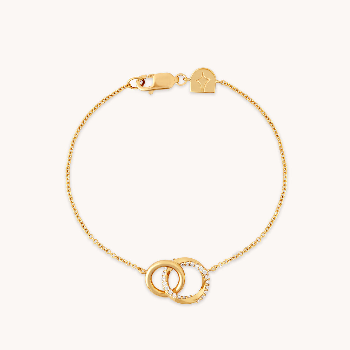 18k Gold Plated Jewellery - Orbit Crystal Bracelet in Gold - Chain Bracelet - Astrid &amp; Miyu