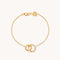 18k Gold Plated Jewellery - Orbit Crystal Bracelet in Gold - Chain Bracelet - Astrid &amp; Miyu