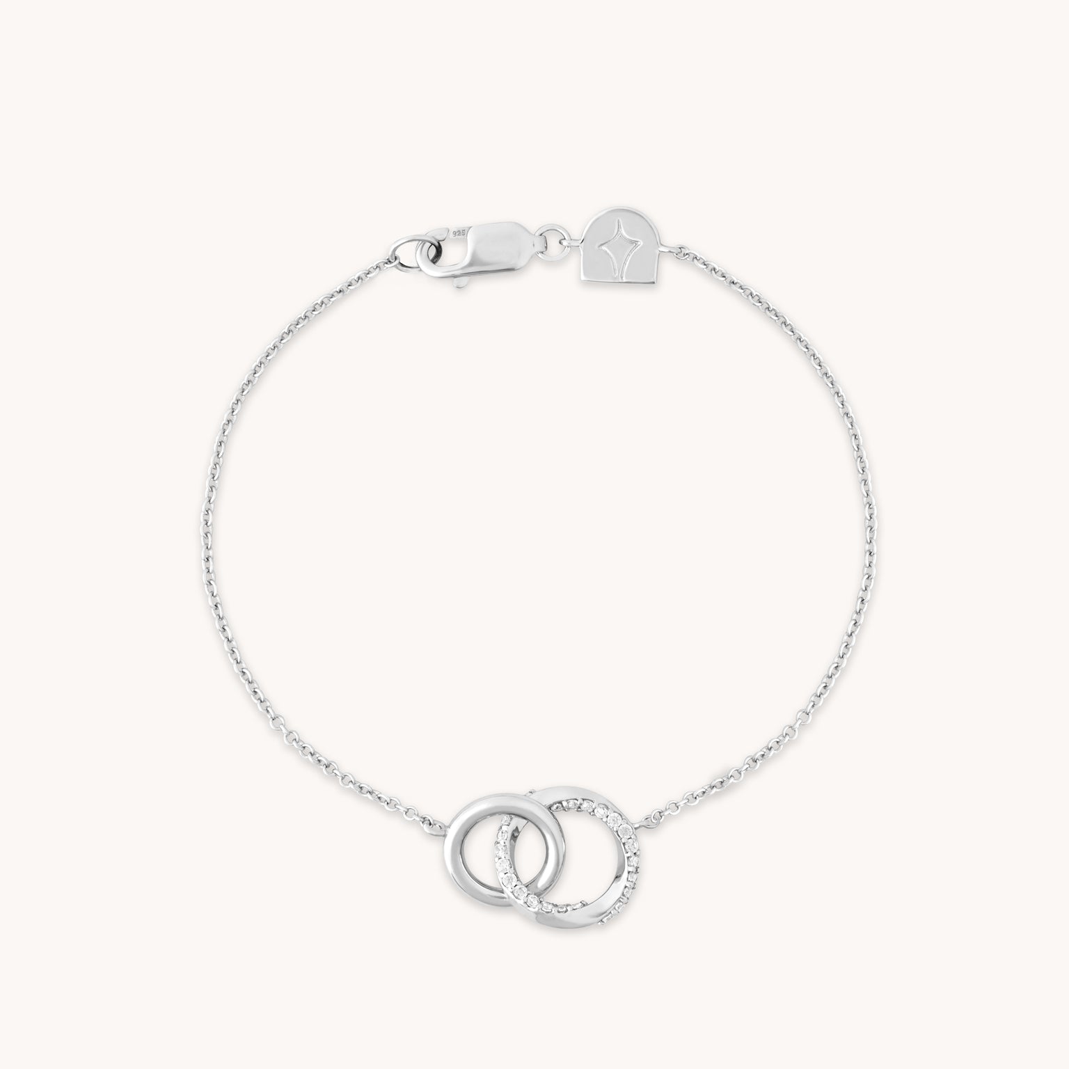 Bracelets - Orbit Crystal Bracelet in Silver - Chain Bracelet - Astrid &amp; Miyu