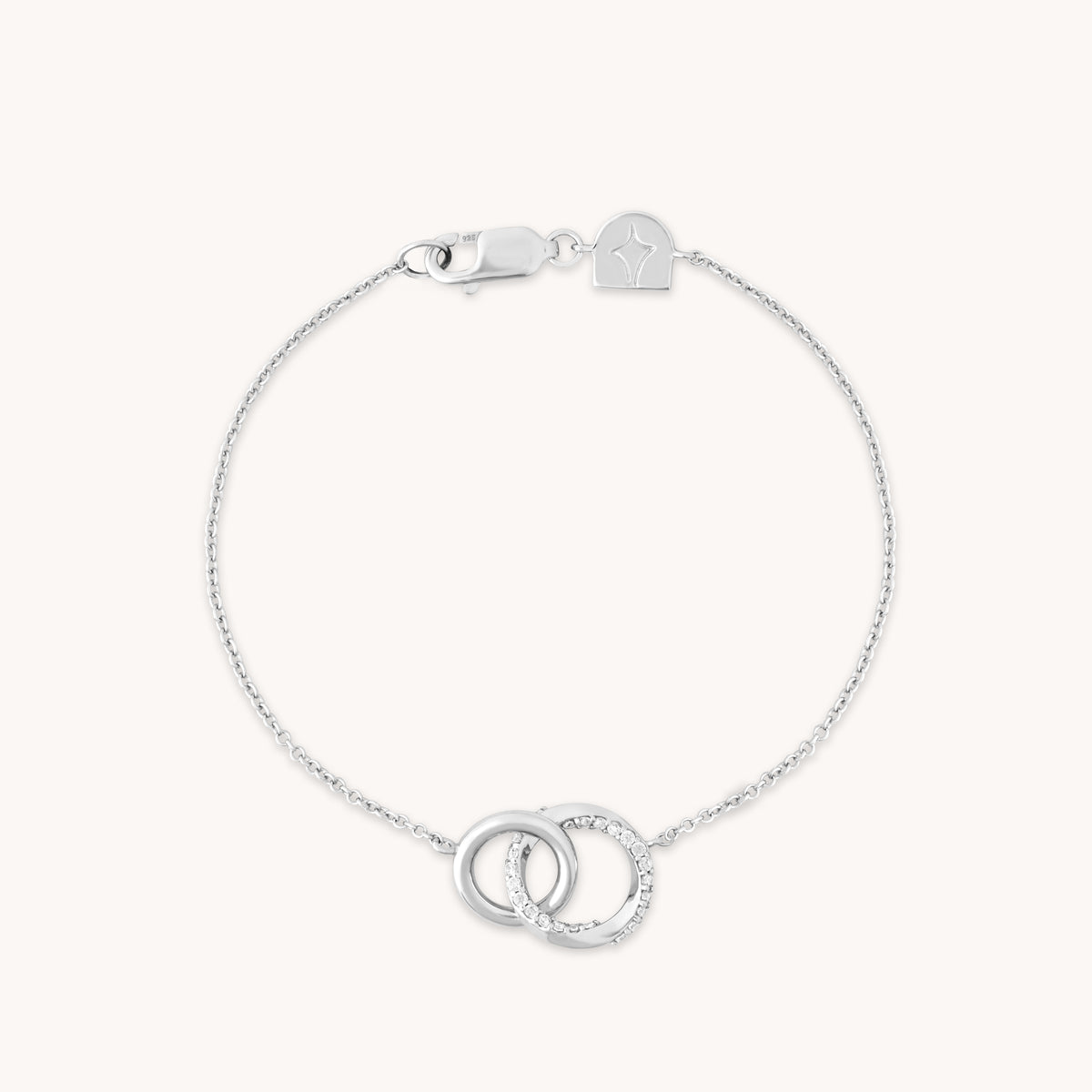 Bracelets - Orbit Crystal Bracelet in Silver - Chain Bracelet - Astrid &amp; Miyu
