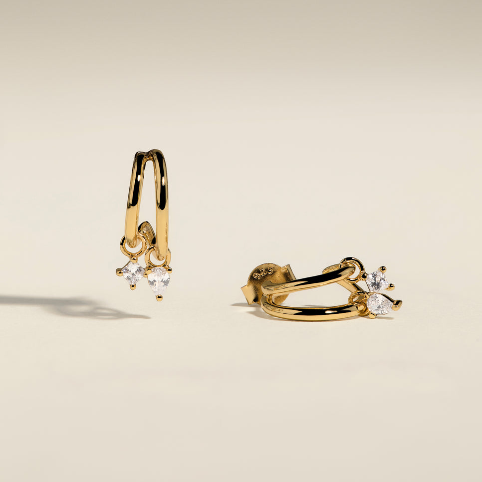 Celestial Crystal Huggies in Gold-Astrid &amp; Miyu