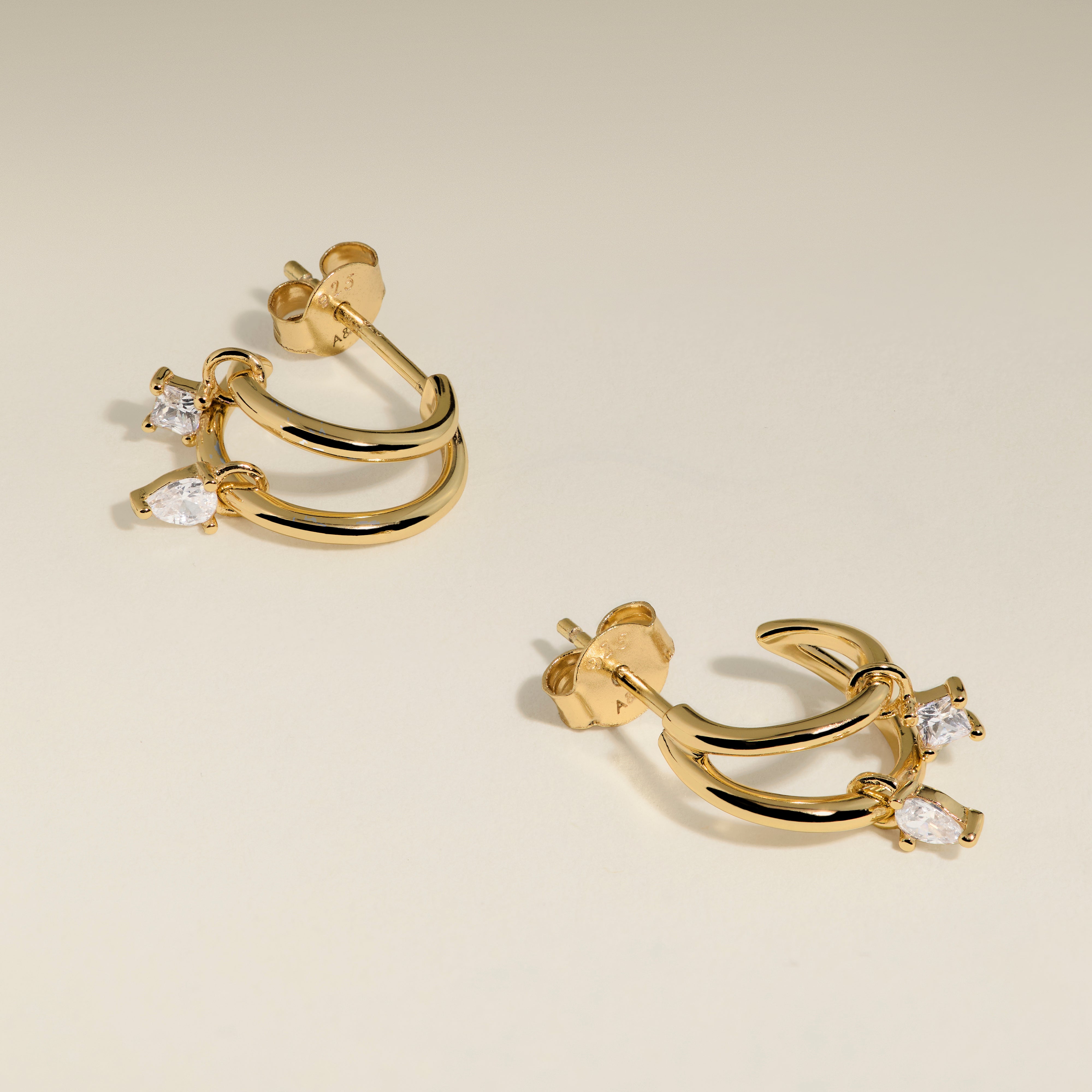 Celestial Crystal Huggies in Gold-Astrid &amp; Miyu